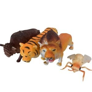 Vintage Boley nature Figures animal Lion Tiger Buffalo Insect Toy Collection Lot